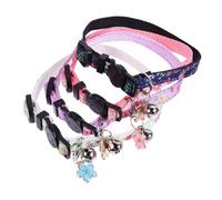 SEWOART 4pcs Floral Pet Collar Cat Necklace Serene Calming Cats Collars for Photo Shoots Parties Weddings Christmas