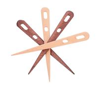 SEWOART 4pcs Large Eye Wooden Weaving Needles Dual Eye Hand Loom Crochet Tools for Tapestry and DIY Crafts Versatile Wood Knitting and Shuttle Crochet Needles