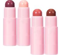 SEWOART 4pcs Matte Lipstick Set for Women with Rich Colour and Smooth Texture, Korean Lip Balm and Lip Plumper in Pink, for Everyday Makeup and Fashionable Polished Look Random Color