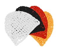 SEWOART 4pcs Mesh Crochet Hair Net for Women Reusable Hair Wraps Breathable Mesh Cap for Sleeping Protection