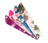 SEWOART 4pcs Portable Japanese Style Folding Fan Pouch Lightweight Hand Fan Storage Bags with Floral Patterns Compact and Easy to Carry for Packaging and Travel Use