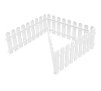 SEWOART 4Pcs White Garden Fence 50Cm X 20Cm Reinforced Plastic Decorative Yard Border for Outdoor Lawn, Tree Protection, Dog Fence and Landscape Edging