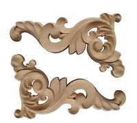 SEWOART 4Pcs Wooden Slices DIY Crafts Accessories for Home Decor Unique Flower Shaped Wooden Ornaments for Party Decoration and Safe Decor for Boy Girl