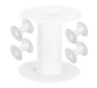 SEWOART 5 Pcs Plastic Embroidery Thread Spools Wire Winding Bobbins Organizer with Adjustable Tension Sturdy Craft Storage for Crochet Yarn Ribbon White