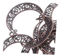 SEWOART 50pcs Antique Hollow Crescent Moon Charms Alloy Vintage Dangle Pendants for Jewelry Making Accessories Unique Filigree Design Spiritual Symbolism Craft Findings