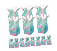 SEWOART 50pcs Boxes Mermaid Candy Boxes Small Chocolate Paper Boxes for Candy Storage present Wrapping for Parties Birthdays and Celebrations Design for Treats and Favors