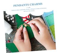 SEWOART 50Pcs Gold-plated Bell Pendants DIY Necklace Bracelet Charms Lightweight Jewelry Making Supplies for Christmas Crafts and Handmade Accessories