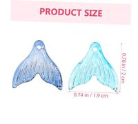 SEWOART 50pcs Mermaid Fish Tail Glass Charms DIY Jewelry Pendants for Earrings Necklaces Bracelets Creative Crafting Accessories