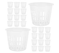 SEWOART 50pcs Plastic Mesh Garden Planter Pots for Hydroponics Slotted Net Cups for Indoor Outdoor Nursery Plants Aquatic and Soilless Plant Growing Baskets