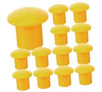 SEWOART 50pcs Plastic Rebar Caps Yellow Construction Safety Covers High Visibility Rebar End Protectors for Stake Compression Resistance
