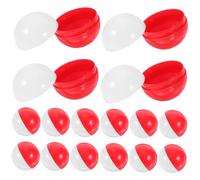 SEWOART 50Pcs Round Fillable Plastic Vending Machine Balls Classic Red and White Color for Party Favors and Candy Storage Durable and Lightweight Design