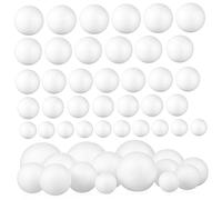 SEWOART 50pcs White Foam Balls Small Smooth Spheres for DIY Craft Projects and Decorations, Lightweight Foam Material, Can be Hung or Polished for Creative Arts and Crafts