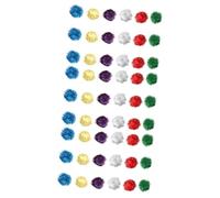 SEWOART 54pcs Cat Pom Ball Toys Sparkly Glitter Tinsel Balls for Interactive Chewable Pet Supplies for Cats Random Colors for Indoor Play and Reducing Separation Anxiety