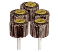 SEWOART 5Pcs 30Mm Flap Wheel Grinding Heads Shank, 120 Grit Abrasive Polishing Wheels for Rotary Tools, Metal Rust Removal and Buffing, Small Drum Sander Kit for Drill Use