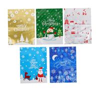 SEWOART 5Pcs Assorted Color Candy Storage Bags for Christmas Party for Snacks Treats Vibrant Holiday Decorations for Birthdays Celebrations