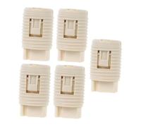 SEWOART 5pcs Ceramic Lamp Holder Socket with Plastic Insulated Case High-temperature Resistant Light Socket for Home and Office Indoor Lighting Replacement