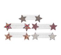SEWOART 5pcs Hair Clip Comb Star Rhinestone Decoration Metal Portable Strong Hold Set for Women Special Occasion