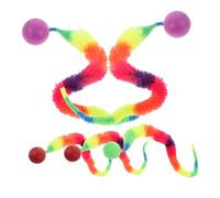 SEWOART 5pcs Interactive Cat with Rainbow Cat Chasing Toys Lightweight Exercise Fun Activity for Playful Kittens