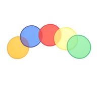 SEWOART 5pcs Portable Foldable Handheld Fans Round Folding Fans Red Orange Yellow Green Blue Lightweight and Durable for Summer Weddings and Festivals
