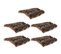SEWOART 5pcs Terrarium Cork Bark Background Boards for Reptile Tanks Acrylic Tree Bark Decor for Lizard and Amphibian Habitat Easy Clean Climbing and Basking Platforms