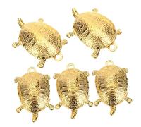 SEWOART 5Pcs Vintage Brass Turtle Keychain Charms for Jewelry Making Bag and Backpack Pendants Antique Style DIY Accessories for Creative and Decoration