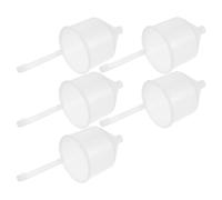 SEWOART 5pcs White Plastic Viscosity Cup for Paint and Varnish Testing Lightweight Viscosity Tester for Latex Paint and Ink Consistency Testing
