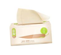 SEWOART 6 Packs Bamboo Pulp Tissue Paper Soft Extraction Type Napkins for Home Hotel Restaurant Natural Unbleached Hygienic Household Use