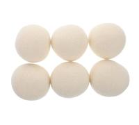 SEWOART 6 Pcs White Wool Dryer Balls for Home Laundry and Dryers, Reusable Anti Static Tangle-Free Design Wool Softener, Natural Fabric Softener to Reduce Drying Time and Wrinkles