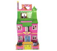 SEWOART 60Cm Foldable Paper Ancestor Villa Model for Sacrifice and Burning, Large Denomination Ghost House Offering, Traditional Chinese Ancestral Worship Supplies