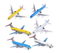SEWOART 6pcs Airplane Model Set Realistic Alloy Aeroplane for Collectors Pull Back Function for Authentic Play Experience for Boys