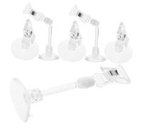 SEWOART 6pcs Aquarium Suction Cup Clip Feed Holder for Fish Tank Easy Feeding Tool for Seaweed Lettuce and Algae Adjustable Depth Position (White)