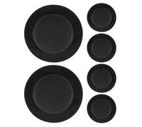 SEWOART 6pcs Black Fabric Mini Top Hats for Snowman Dolls, Small Decorative DIY Craft Accessories for Christmas Party, Doll-sized Snowman Hats