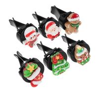 SEWOART 6pcs Car Air Freshener Clip Christmas Tree Car Decor Gingerbread Snowflake Xmas Tree Air Freshener Charm for Vent Decorations Accessories
