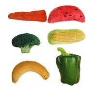 SEWOART 6pcs Catnip Toys Interactive Cat Toys Real Vegetable Shape for Scratching Prevention