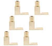SEWOART 6pcs Copper 90 Degree Y Fork Spade to Banana Screw Type Connector with Gold Plated Surface, Premium Conductivity Minimizing Signal Loss for Hifi Sound System and Classic Stereo