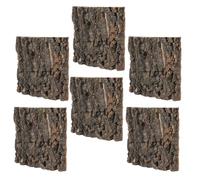 SEWOART 6pcs Cork Bark Background Wall for Reptiles Terrarium Decor Natural Cork Sheet Lizard Habitat Climbing Bark for Tortoise Enclosures Vivarium Wall Decorations
