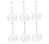 SEWOART 6pcs Micro Landscape Hydroponic Vase Set Hanging Candle Holders for Home Decor 6cm Wall Mounted Plant Holder for Indoor Gardens and Diy Projects