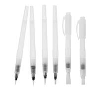SEWOART 6pcs Refillable Watercolor Painting Pens Set with Nylon Bristle Soft Tips Washable Water Brush Pens for DIY Drawing Lettering Calligraphy Complete Art Supplies for Beginners and