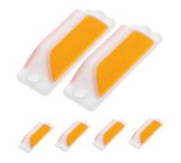 SEWOART 6pcs Reflectors High Visibility Reflective Road Markers Rectangular Driveway Pavement Markers Made of Sturdy Polycarbonate Plastic for Garages and Highways with Easy Installation