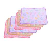 SEWOART 6pcs Small Animal Flannel Blankets for Guinea Pigs Hedgehogs Cage Liners Soft Warm Sleeping Pads Washable Pet Bedding with Cute Bone Patterns