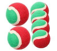 SEWOART 6pcs Small Dog Tennis Balls Rubber Puppy Ball Bite-resistant Lightweight Pet Training Fetch Play Indoor Outdoor Use