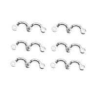 SEWOART 6pcs Stainless Steel Parrot Foot Bird Foot Opening Clips for Training and Identification Lightweight and Comfortable Shaped Leg Bands for Lovebirds and Other Birds