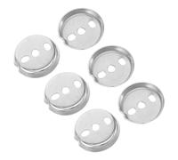 SEWOART 6pcs Stainless Steel Towel Bar Mounting Hardware Set with Fastening Screws Round Brackets for Bathroom Installation, Corrosion Resistant and Simple to Fit