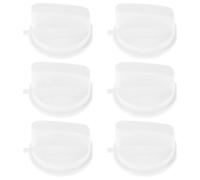 SEWOART 6pcs Universal D Shaped Microwave Timer Control Knob Replacement for Cooker and Microwave Oven White Plastic Material Wide Compatibility and Easy Operation for Appliance Repair