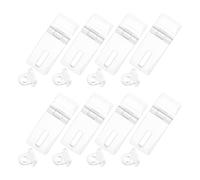SEWOART 8 Sets Transparent Acrylic Hasp Latch Snap Hinge Lock Buckle for Cabinets Boxes Clear Plastic Fastener Accessories for Home Office Craft Organization