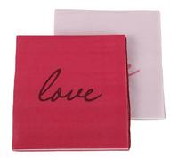SEWOART 80pcs Valentine Disposable Napkins Red Pink Heart Design Party Dinner Paper Napkins for Weddings Showers and Romantic Celebrations