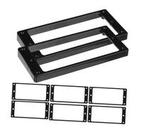 SEWOART 8pcs Electric Guitar Plastic Pickup Frame Humbucker Pickup Mounting Ring Black Curved Slant Edge 4x1.8x0.3" for Electric Bass Guitar Live Performances