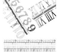 SEWOART 8pcs Replacement Clock Numbers for Wall Clocks, Plastic Material with Roman and Arabic Numerals, Easy to Install and Store, Modern Design for Office and Hotel Use