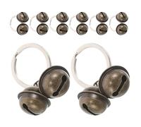 SEWOART 8Pcs Small Pet Bells for Dog and Cat Collars, Lightweight Iron Double-Bell Charms with Iron Rings, Anti-Lost Collar Pendants for Pet Tracking and Decoration
