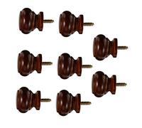 SEWOART 8pcs Solid Wood Round Door Handles for Cabinet Wardrobe Drawer Closet Easy to Use Rust Resistant Practical Design Decorative Furniture Pull Handle